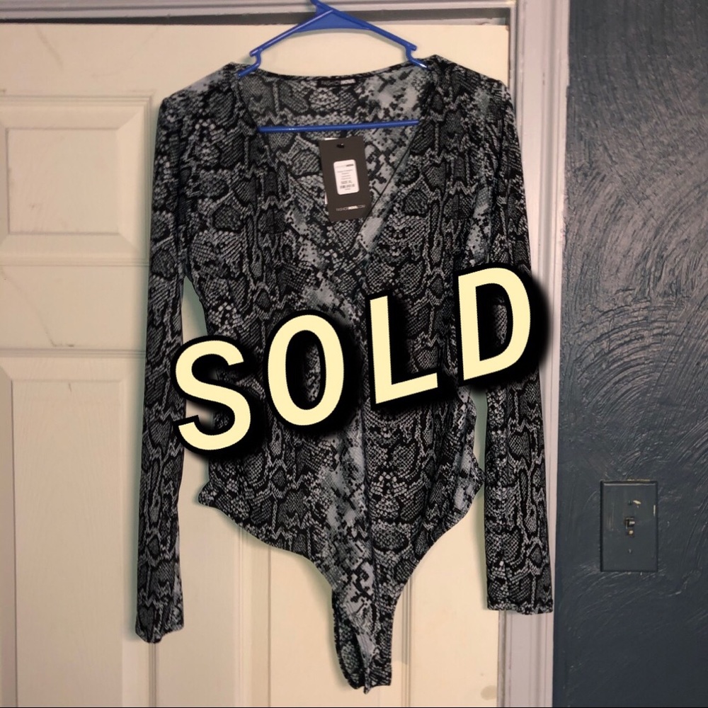 Fashion Nova - Strappy Snakeskin Bodysuit